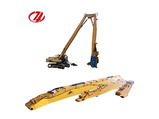 Brazo de demolición de tres secciones de alto alcance personalizado 16-24m Adecuado para excavadoras de 20-38 toneladas para demolición de edificios altos