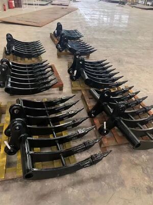 Construction Machinery Parts Q355B Rake Bucket Root Rake for 25-50ton Excavator