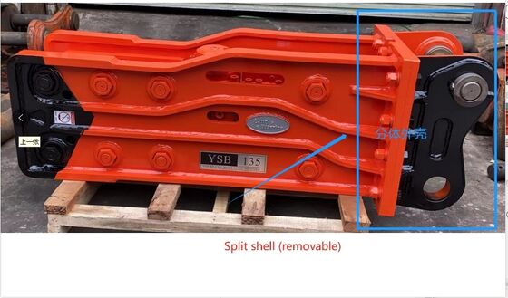 Martillo hidráulico de alta resistencia, potente herramienta de demolición para miniexcavadoras de 0,5-10T, maquinaria de construcción