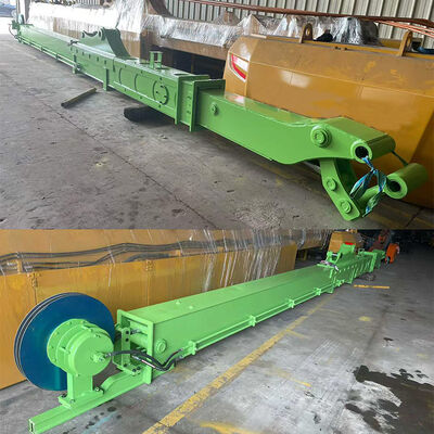 Brazo telescópico para excavadora con cuchara bivalva