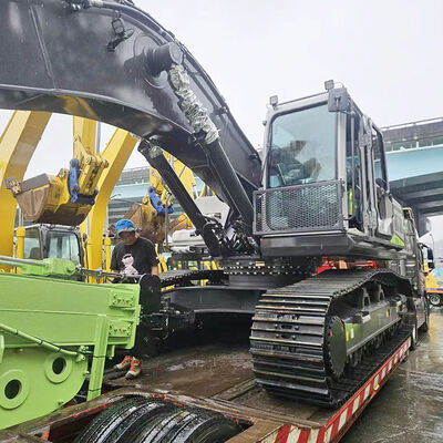 Solución de excavadora de largo alcance para zanjas profundas y nivelación de pendientes con brazo telescópico