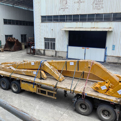 Excavadora de brazo largo con pinza de piedra de alta resistencia — Solución óptima para trabajos en terraplenes de ríos y presas