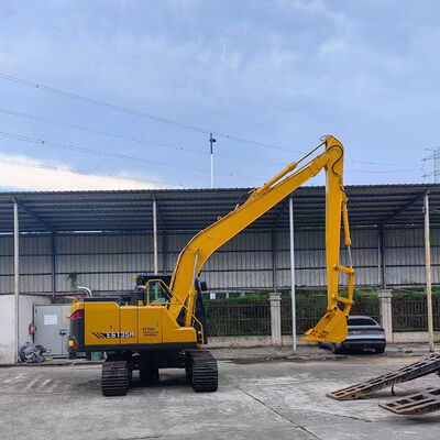 Excavadora de largo alcance de 20 toneladas Boom extendido para excavar tierra de arena Silt